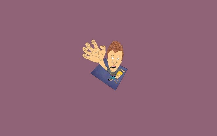 Beavis and Butt-Head falling through a hole