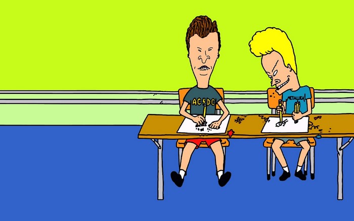Beavis and Butt-Head in a classroom