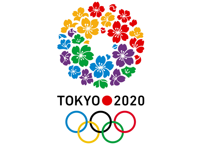 Tokyo 2020 Olympics logo with Olympic rings