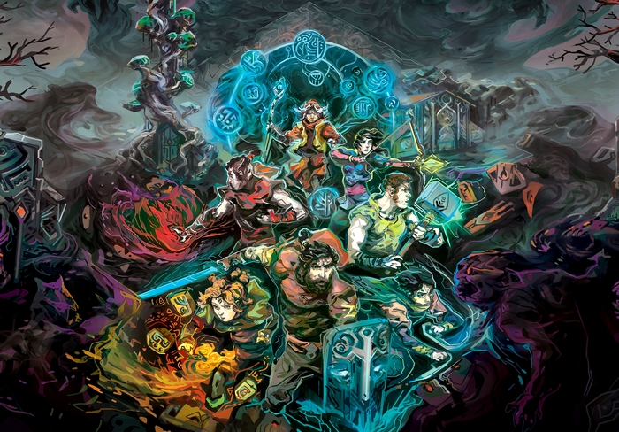 Children of Morta characters in a mystical setting