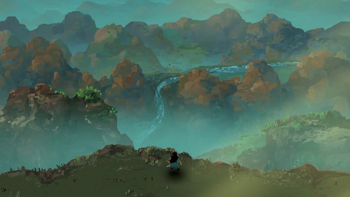Children Of Morta landscape with a lone figure