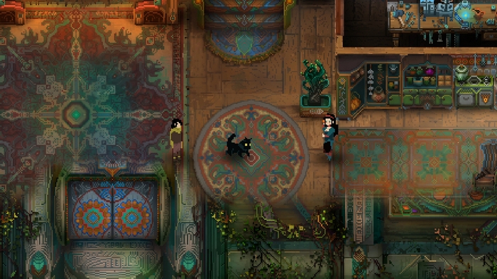 Children Of Morta characters in a room