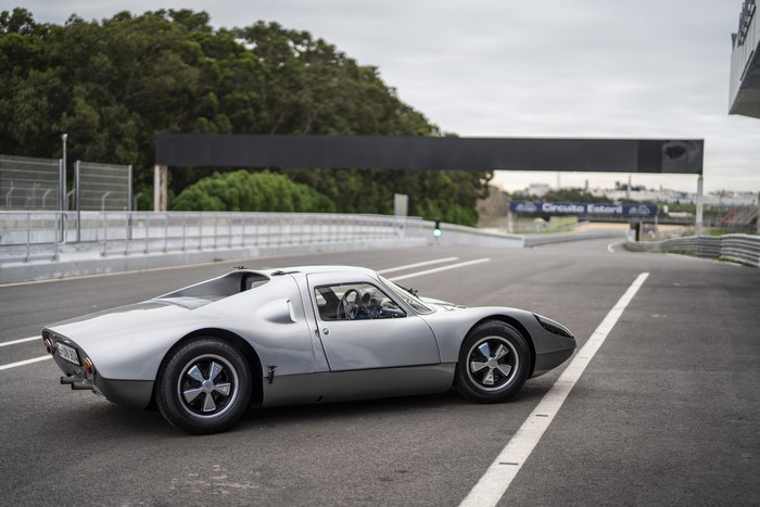 4K Silver Porsche 906 Race Car on Estoril Circuit