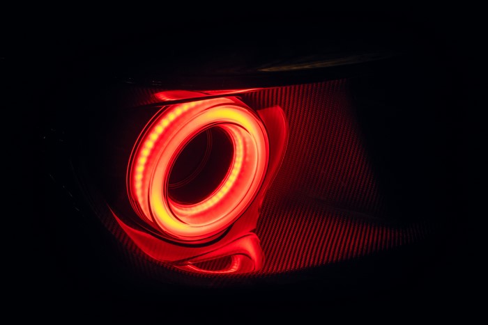 Ford GT Mk II taillight with carbon fiber