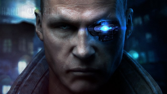 Man with cybernetic eye from Hard Reset