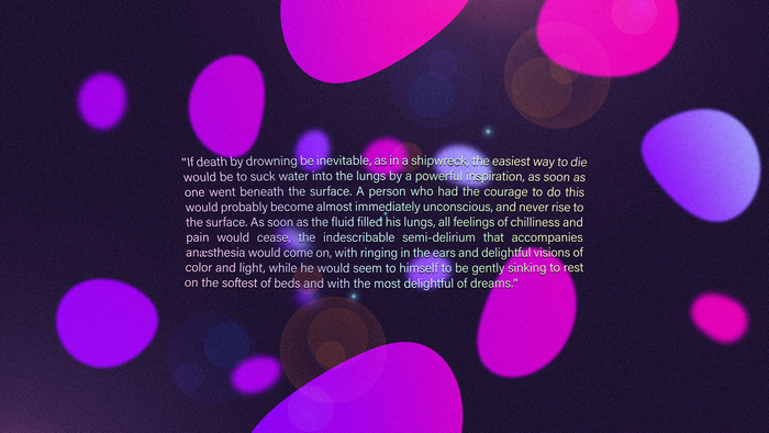 Abstract bubbles with quote