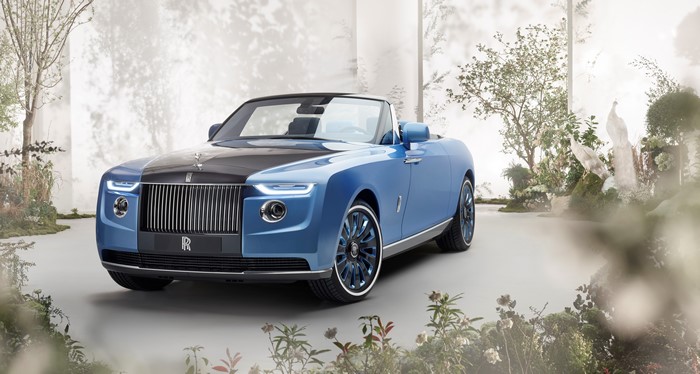Rolls-Royce Boat Tail Blue Convertible Car