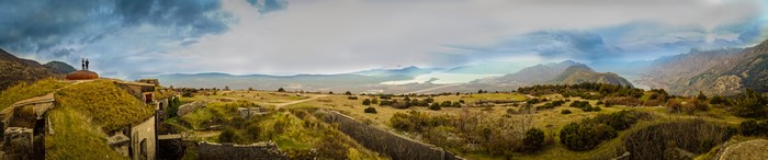 4K landscape of Boka Kotorska, Montenegro near Kotor