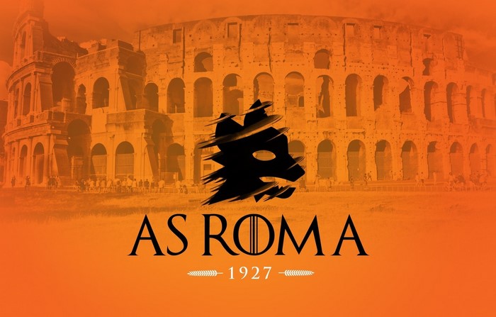 AS Roma logo with Colosseum