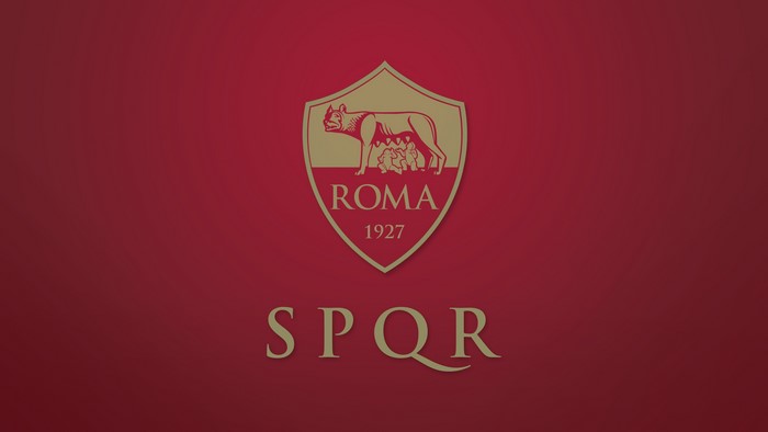 AS Roma logo and SPQR text