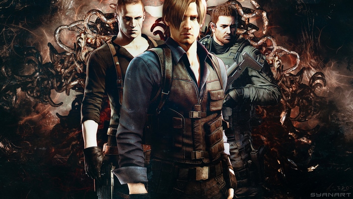 Resident Evil 6 Characters with Creature Background