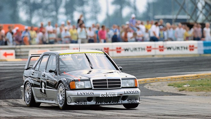Mercedes 190E 2.5-16 DTM race car on track