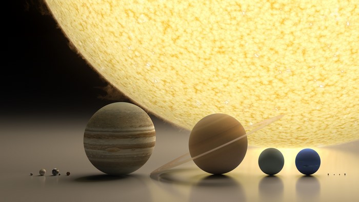 The Sun and Planets of the Solar System