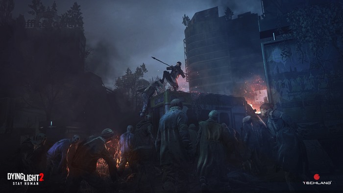 Dying Light 2 Stay Human: Zombie apocalypse combat scene