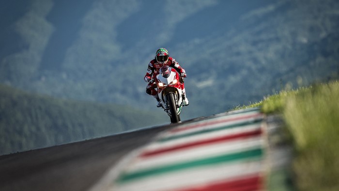 Ducati motorcycle on a race track