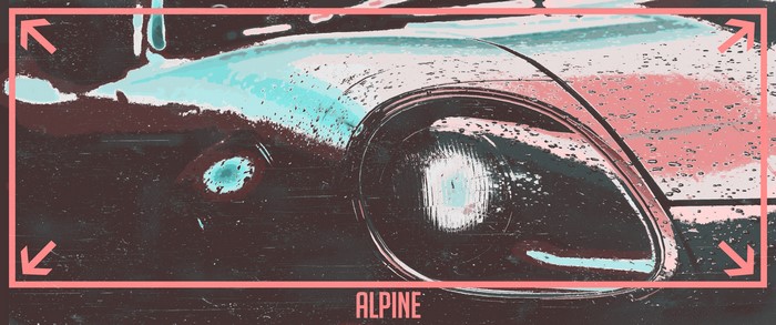 Alpine Vision sports car, digital art