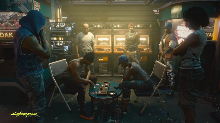 Cyberpunk 2077: People playing a board game