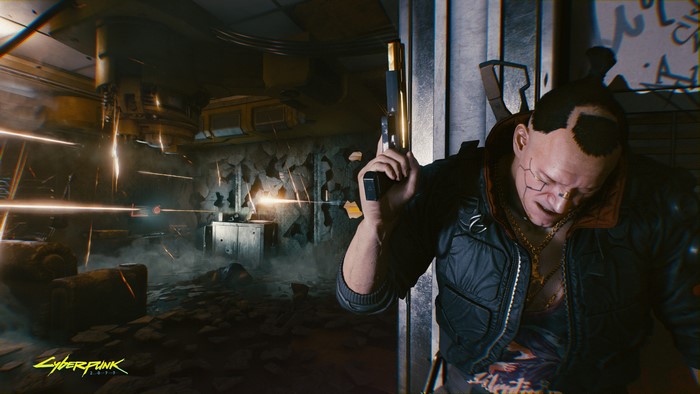 Jackie Welles from Cyberpunk 2077 in combat