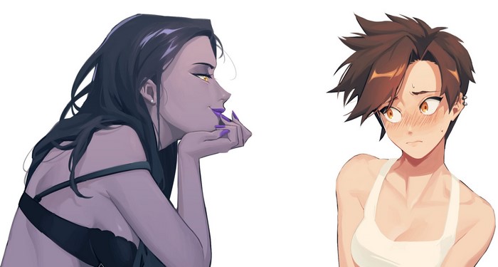 Widowmaker and Tracer from Overwatch Digital Art