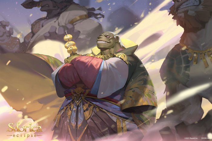 Sdorica Eclipse: A large green-skinned character holds food