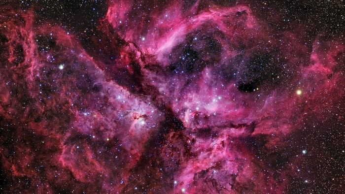 Carina Nebula with stars in deep space