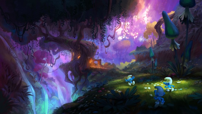 The Smurfs in a Magical Forest