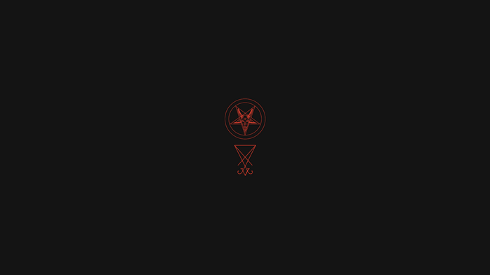 Pentagram and Luciferian symbol