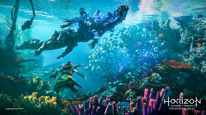 Horizon Forbidden West 4K underwater combat