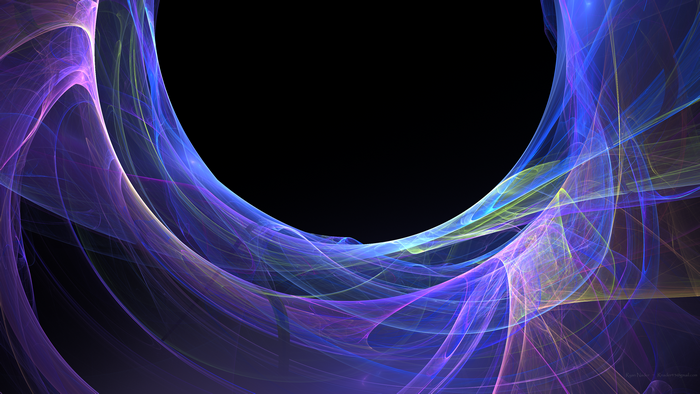 4K fractal flame portal abstract