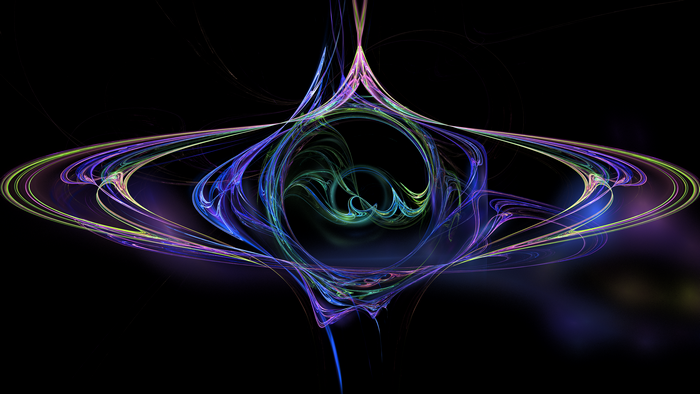 4K fractal orb with purple background