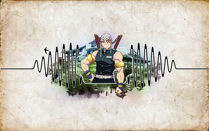 Tengen Uzui from Kimetsu no Yaiba with sound wave