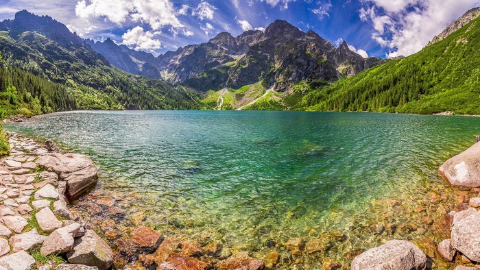 Morskie Oko Lake in Tatra Mountains, Poland