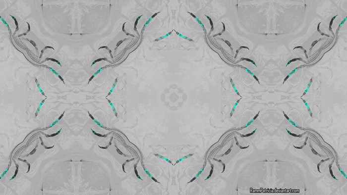 Abstract kaleidoscope digital art of a spider