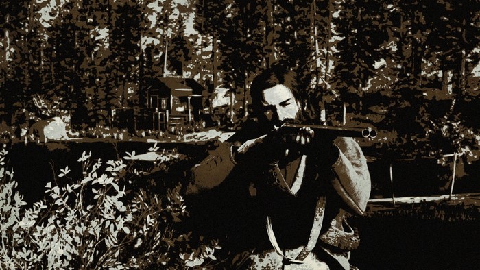 John Marston aiming a shotgun in Red Dead Redemption 2