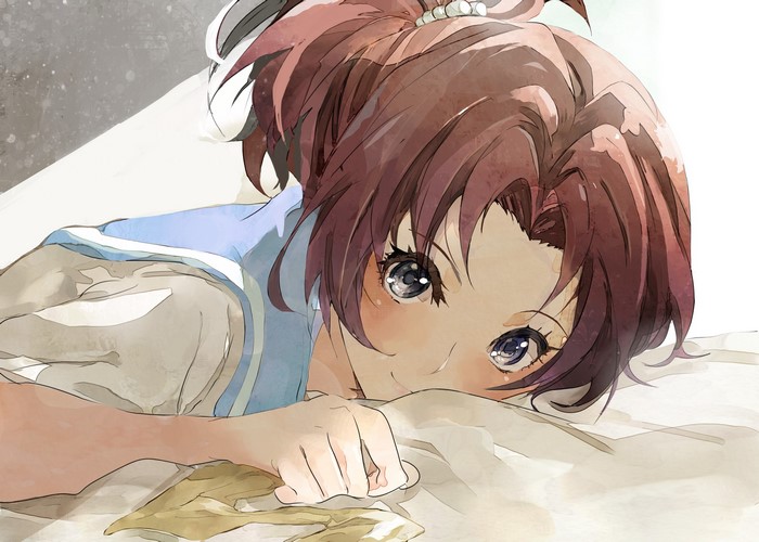 Natsuki Nakagawa from Hibike! Euphonium lying down