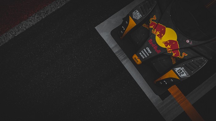Red Bull Racing car on a race track
