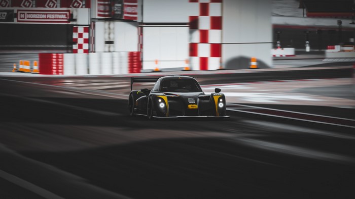 Radical RXC race car on a track in Forza Horizon 4