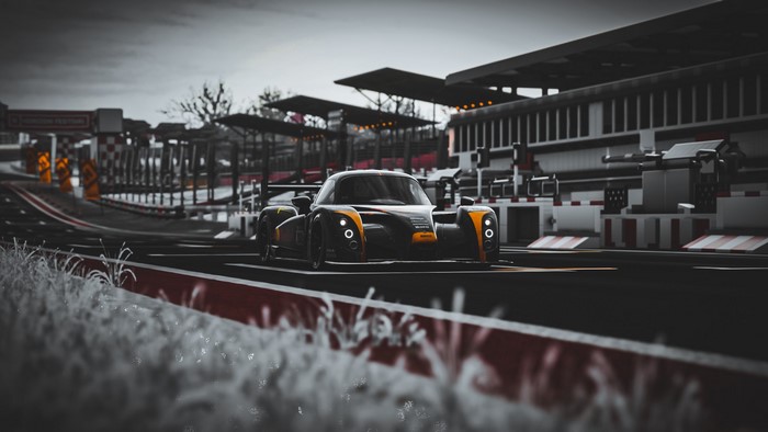 Radical RXC race car on a track in Forza Horizon 4
