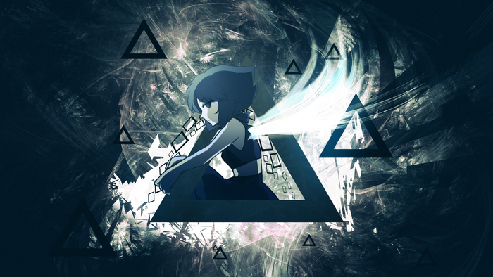 Lapis Lazuli from Steven Universe with abstract background