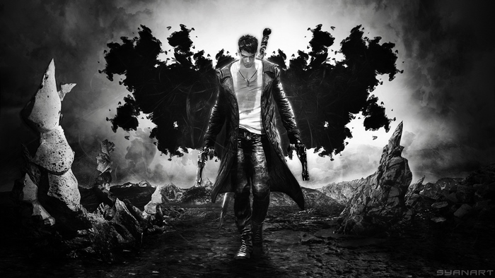 Dante from Devil May Cry with devil wings