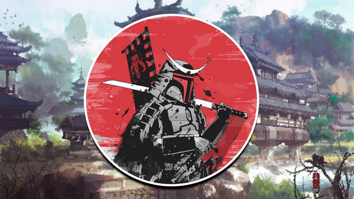 Samurai Boba Fett in Japanese Village