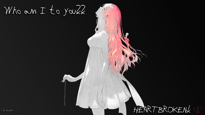 Heartbroken Anime Girl with Pink Hair
