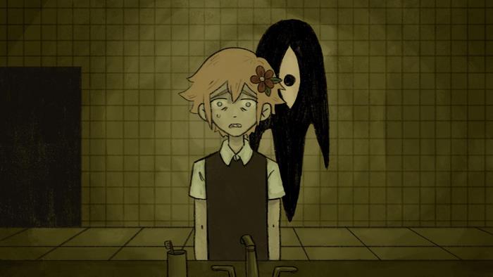 Basil and a shadowy figure in Omori