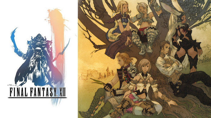 Final Fantasy XII characters and logo