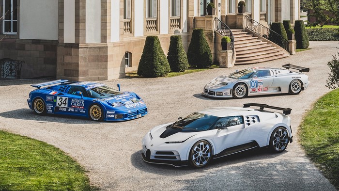 Bugatti Centodieci and EB110 Supercars