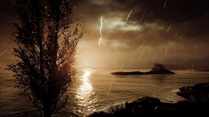 4K rain and lightning in Assassin's Creed: Odyssey