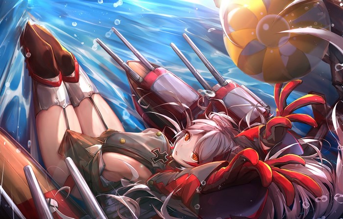 Prinz Eugen from Azur Lane underwater