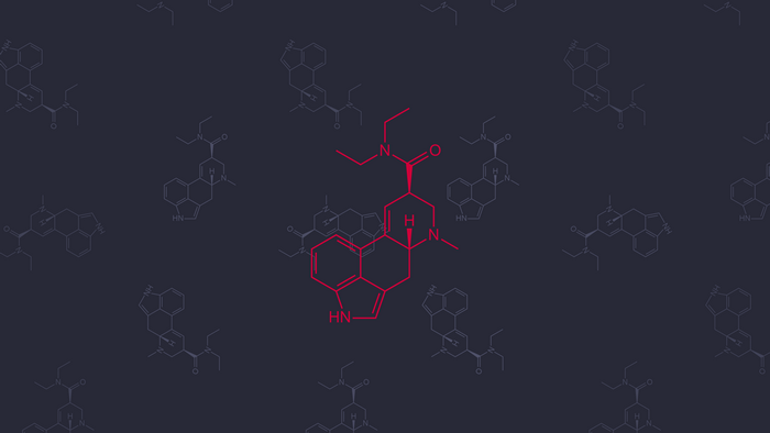 LSD molecular model pattern