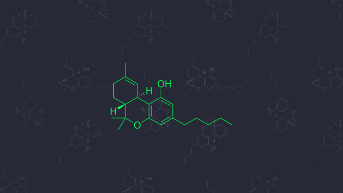 THC Molecular Structure Wallpaper