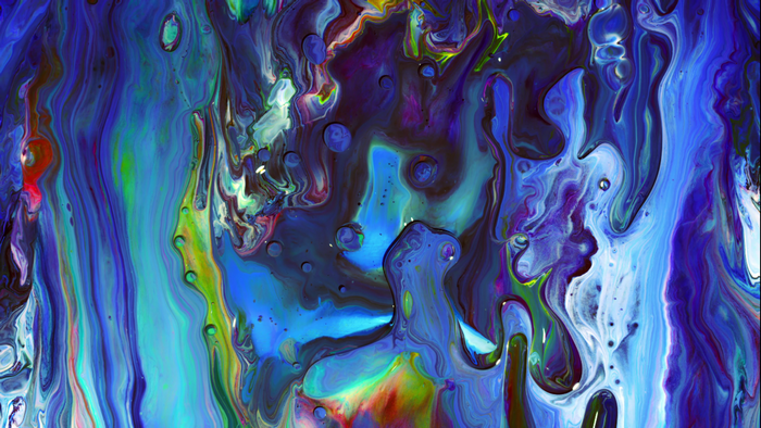 Abstract Color Burst Liquid Flow